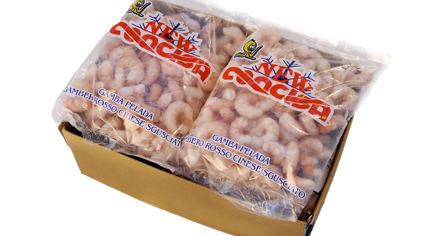 Gamba pelada congelada caja