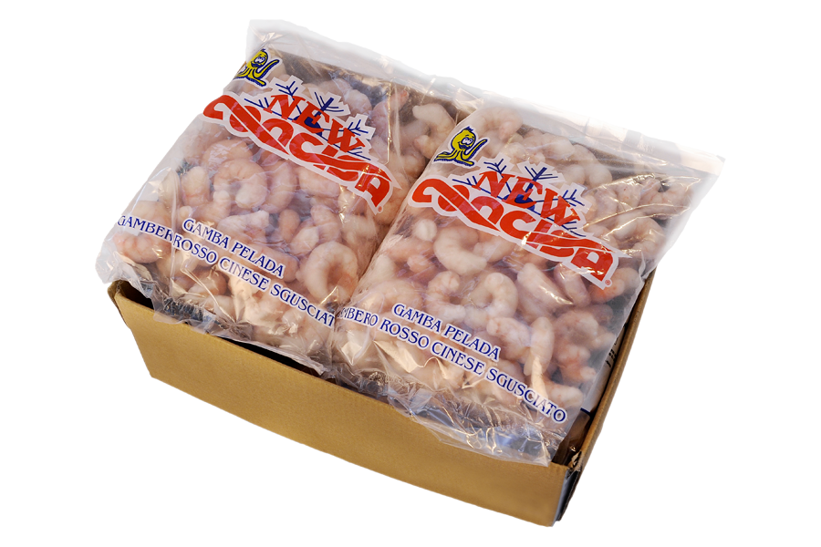 Gamba pelada congelada caja