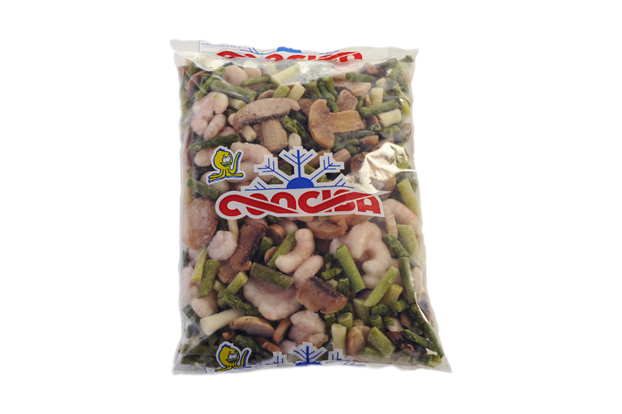 Revuelto de gambas congelado